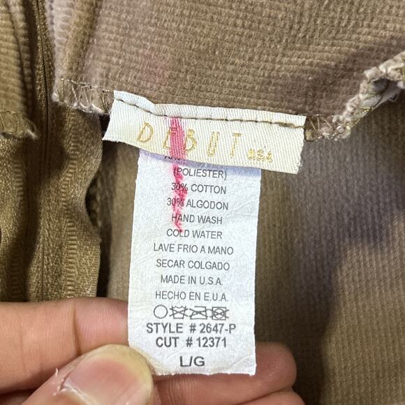 Y2k 2000s Beyond Baggy Corduroy Dojo Pants Womens Large 30x30 Wide leg USA Made - Picture 3 of 8